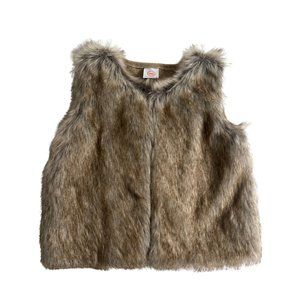 Kids Tan Faux Fur Vest SZ S